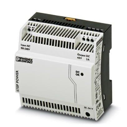 Phoenix Contact 2868680 Primary-switched STEP POWER power supply for DIN rail mounting, input: 1-phase, output: 48 V DC/2 A