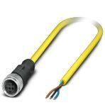 Phoenix Contact 1424925 Sensor/actuator cable, 3-position, PVC, yellow, free cable end, on Socket straight M12, coding: A, cable length: 5 m