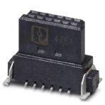 Phoenix Contact 1715000 SMD female connector, Nominal current at 20 °C: 1.4 A, Test voltage: 500 V AC, number of positions: 16, pitch: 1.27 mm, color: black, contact surface: Gold, type of contact: Female connector, mounting: SMD soldering