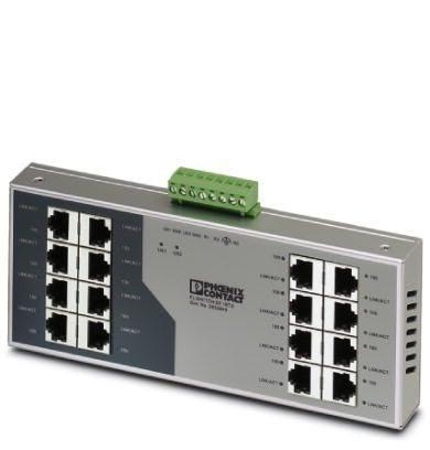 Phoenix Contact 2832849 Ethernet Switch, 16 TP RJ45 ports, automatic detection of data transmission speed of 10 or 100 Mbps (RJ45), autocrossing function