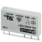 Phoenix Contact 2961367 Plug-in miniature power relay, with power contact, 1 changeover contact, input voltage 4.5 V DC