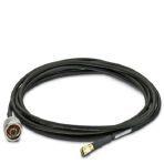 Phoenix Contact 2903264 Antenna cable, outside diameter: 5 mm (0.2 in.), inner conductor: solid, attenuation: 0.5 / 0.8 / 1.1 dB at 0.9 / 2.4 / 5.8 GHz, connection: N (male) -> RSMA (male), cable length: 1 m (3.3 ft.)