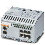 Phoenix Contact 1089126 Managed Switch 2000, 6 RJ45 ports 10/100 Mbps, 2 SFP ports 100 Mbps, degree of protection: IP20, PROFINET Conformance-Class B, PROFINET mode preset, PROFINET status LEDs