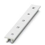 Phoenix Contact 0811998 Zack marker strip, Strip, white, labeled, printed horizontally: L1, L2, L3, N, PE, mounting type: snap into tall marker groove, for terminal block width: 15.2 mm, lettering field size: 10.5 x 15.1 mm, Number of individual labels: 5