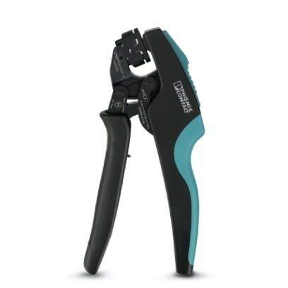 Phoenix Contact 1031721 Crimping pliers, type of contact: Insulated and uninsulated ferrules, min. cross section: 0.14 mmÂ², max. cross section: 10 mmÂ², for TWIN ferrules up to 2 x 4 mmÂ², automatic cross section adjustment, rotating die, lateral and frontal insertion, compress