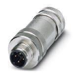 Phoenix Contact 1521258 Data connector, Ethernet/PROFINET CAT5 (100 Mbps), 4-position, shielded, Plug straight M12, Coding: D, Screw connection, knurl material: Zinc die-cast, nickel-plated, cable gland Pg7, external cable diameter 4 mm ... 6 mm