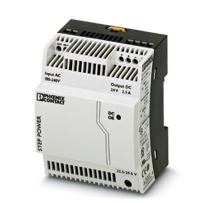 Phoenix Contact 2868651 Primary-switched STEP POWER power supply for DIN rail mounting, input: 1-phase, output: 24 V DC/2.5 A