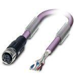 Phoenix Contact 1518216 Bus system cable, CANopen®, DeviceNet™, 5-position, PUR halogen-free, violet RAL 4001, shielded, free cable end, on Socket straight M12 SPEEDCON, coding: A, cable length: 2 m