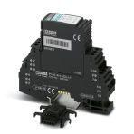 Phoenix Contact 2800982 Surge protection, consisting of protective plug and base element, with integrated multi-stage status indicator on the module for four signal wires with common reference potential.