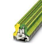 Phoenix Contact 0441119 Ground modular terminal block, connection method: Screw connection, number of connections: 2, number of positions: 1, cross section: 0.2 mm² - 4 mm², AWG: 24 - 12, width: 5.2 mm, color: green-yellow, mounting type: NS 35/7,5, NS 35/15, NS 32