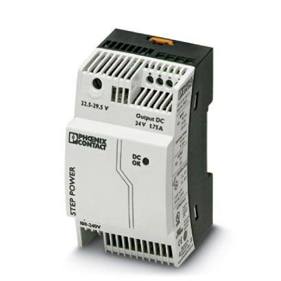 Phoenix Contact 2868648 Primary-switched STEP POWER power supply for DIN rail mounting, input: 1-phase, output: 24 V DC/1.75 A
