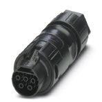 Phoenix Contact 1410629 Installation connector, Range of articles: PRC, Coupler connector, type: Can only be released with a tool, housing material: PPE, color: black, number of positions: 5, min. conductor cross section: 1.5 mm², max. conductor cross section: 6 mm², nom. voltag
