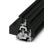 Phoenix Contact 3022250 Ground modular terminal block, connection method: Screw connection, number of connections: 4, cross section: 0.2 mm² - 4 mm², AWG: 24 - 12, width: 6.2 mm, color: black, mounting type: NS 35/7,5, NS 35/15, NS 32