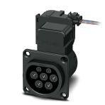 Phoenix Contact 1164309 CHARX connect, Socket Outlet, rear protective cover screw connection, can be reconnected, For charging electric vehicles (EV) with alternating current (AC), Compatible with infrastructure charging plugs, Type 2, IEC 62196-2, 32 A / 480 V (AC), without cab