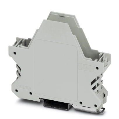Phoenix Contact 2709781 DIN rail housing, Lower housing part with metal foot catch, flat design, with vents, width: 22.6 mm, height: 99 mm, depth: 84.8 mm, color: light grey (7035), cross connection: without bus connector, number of positions cross connector: not relevant