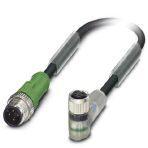 Phoenix Contact 1515031 Sensor/actuator cable, 4-position, Variable cable type, Plug straight M12, coding: A, on Socket angled M8, with 2 LEDs, cable length: Free input (0.2 ... 40.0 m)