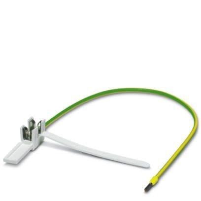 Phoenix Contact 2859233 Shield fast connection for 3 ... 6 mm cable diameter. Potential connecting cable: 250 mm, 1 mmÂ², color: green/yellow
