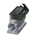 Phoenix Contact 1082593 Box mounting bases B24, with single locking latch, material: Die-cast aluminum, salt water resistant, cable outlets: 2, lateral, height: 84.7 mm, cable gland: none, support sleeve: no, 2x M40, Standard