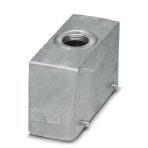 Phoenix Contact 1412778 Sleeve housing B24, for double locking latch, material: Die-cast aluminum, salt water resistant, cable outlets: 1, straight, height: 60 mm, cable gland: none, support sleeve: no, 1x M25, Standard