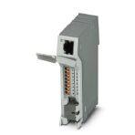 Phoenix Contact 2703022 Patch panel, RJ45 jack on Push-in terminal blocks, 10/100/1000 Mbps, DIN rail adapter, IP20, shield contacting with strain relief, shield current monitoring, surge protection