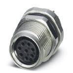 Phoenix Contact 1424237 Sensor/actuator flush-type connector, socket, 8-pos. M8, rear/screw mounting with M10 fastening thread, with straight solder connection