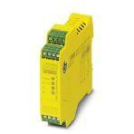 Phoenix Contact 2900509 Safety relay for emergency stop and safety door monitoring up to SIL 3 or Cat. 4, PL e according to EN ISO 13849, single or two-channel operation, 3 enabling current paths, nominal input voltage of 24 V AC/DC, plug-in screw terminal blocks