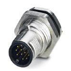 Phoenix Contact 1441943 Sensor/actuator flush-type plug, 12-pos. with shield contact, M12 SPEEDCON, A-coded, rear/screw mounting with M16 thread, with straight solder connection