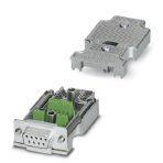 Phoenix Contact 2311797 D-SUB connector, 9-pos. female connector, axial version with two cable entries, universal type for all systems, pin assignment: 1, 2, 3, 4, 5, 6, 7, 8, 9 to screw connection terminal block