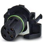 Phoenix Contact 1551477 Sensor/actuator flush-type socket, 5-pos., shielded, B-coded, with straight solder connection, only contact insert