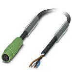Phoenix Contact 1513389 Sensor/actuator cable, 4-position, Variable cable type, free cable end, on Socket straight M8 Snap-in, cable length: Free input (0.2 ... 40.0 m)