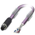 Phoenix Contact 1575725 Bus system cable, CANopen®, DeviceNet™, 5-position, PUR halogen-free, violet RAL 4001, shielded, Plug straight M8, on free cable end, cable length: 5 m, Connector unshielded