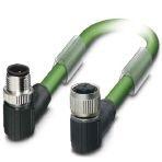 Phoenix Contact 1433223 Bus system cable, INTERBUS (16 Mbps), 5-position, PUR halogen-free, may green RAL 6017, shielded, Plug angled M12 SPEEDCON, coding: B, on Socket angled M12 SPEEDCON, coding: B, cable length: Free input (0.2 ... 40.0 m)