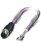 Phoenix Contact 1518203 Bus system cable, CANopen®, DeviceNet™, 5-position, PUR halogen-free, violet RAL 4001, shielded, Plug straight M12 SPEEDCON, coding: A, on free cable end, cable length: 15 m