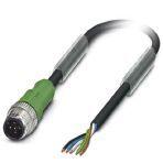 Phoenix Contact 1683361 Sensor/actuator cable, 5-position, PUR halogen-free, black-gray RAL 7021, Plug straight M12, coding: A, on free cable end, cable length: 10 m