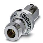 Phoenix Contact 2803153 Attachment plug with surge protection for coaxial signal interfaces. Connection: N connector, male/female