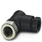 Phoenix Contact 1419642 Power connector, 3-position, Socket angled M12, Coding: S, Screw connection, knurl material: Zinc die-cast, nickel-plated, cable gland Pg9, external cable diameter 6 mm ... 8 mm, for alternating current up to 16 A/630 V
