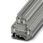 Phoenix Contact 2770011 Double-level terminal block, connection method: Screw connection, cross section: 0.2 mm² - 4 mm², AWG: 24 - 12, width: 5.2 mm, color: gray, mounting type: NS 35/7,5, NS 35/15, NS 32