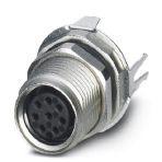 Phoenix Contact 1424235 Sensor/actuator flush-type connector, socket, 8-pos. M8, rear/screw mounting with M10 fastening thread, with straight solder connection