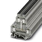 Phoenix Contact 2791388 Double-level terminal block, With equipotential bonder, connection method: Screw connection, cross section: 0.2 mm² - 4 mm², AWG: 24 - 12, width: 6.2 mm, color: gray, mounting type: NS 35/7,5, NS 35/15, NS 32