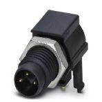 Phoenix Contact 1440070 Sensor/actuator flush-type connector, male, 3-pos., M8, rear/screw mounting with M8 thread, with polarity protection, with angled solder connection