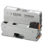 Phoenix Contact 2701295 Axiocontrol for the direct control of Axioline I/Os. With 2 Ethernet interfaces, extended temperature range, and programming options according to IEC 61131-3. Complete with connector connector and marking field.